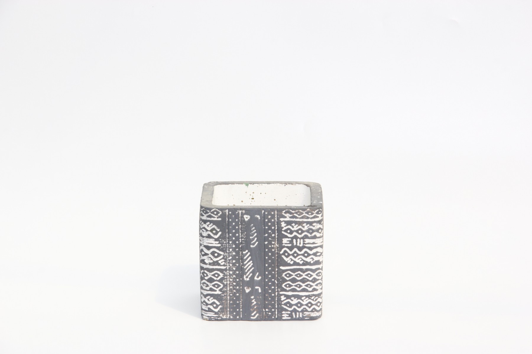 KAKTÜS SAKSISI - EL YAPIMI ARKAİK GRİ RENK