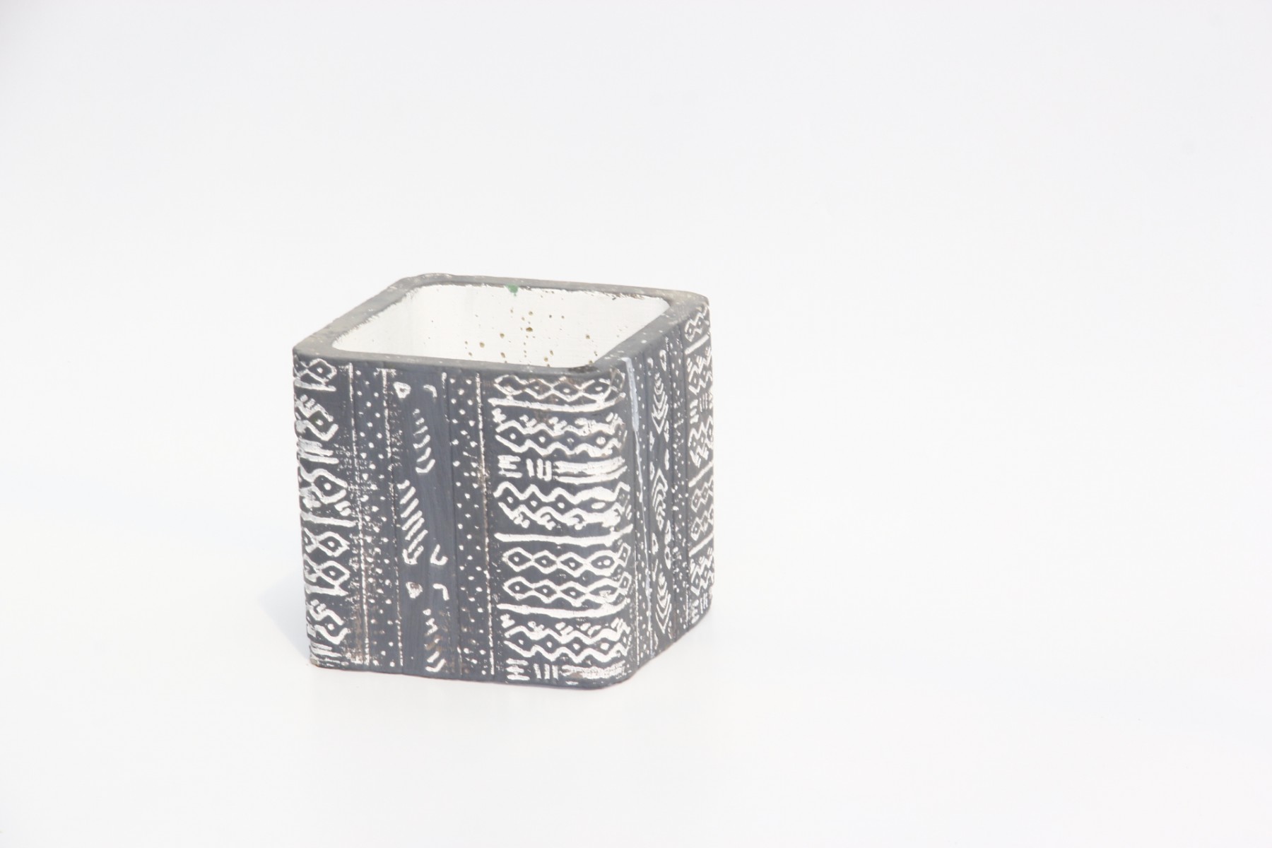 KAKTÜS SAKSISI - EL YAPIMI ARKAİK GRİ RENK