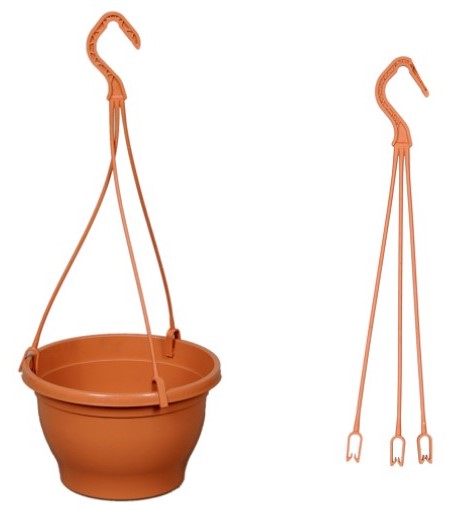 ASKILI ÇİÇEK SAKSISI 3 ADET 18 CM - MAKROME SAKSI (Kiremit Renk) ASKILI ÇİÇEK SAKSISI 3 ADET 18 CM - MAKROME SAKSI (Kiremit Renk)