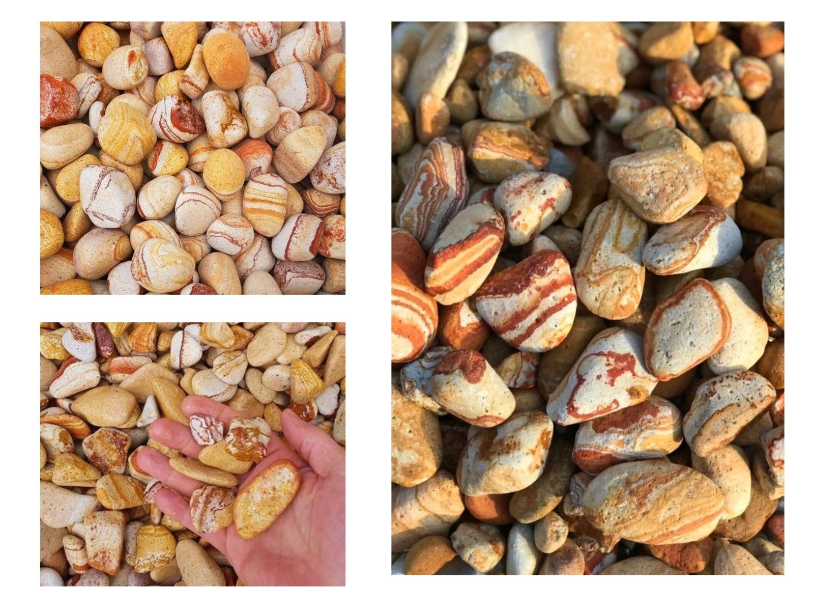 DOLOMİT TAŞI SARI ÇİZGİLİ 4-6 cm 20 KG DOĞAL DEKORASYON TAŞI