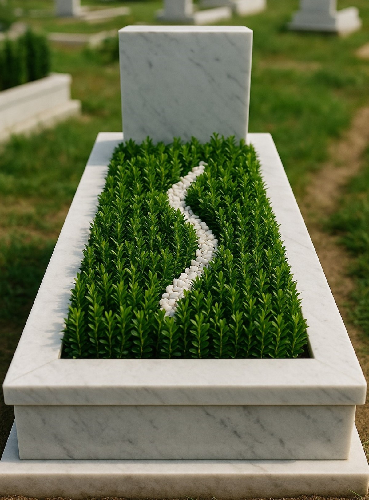 MEZAR - KABİR BİTKİ SETİ - 10 ADET YEŞİL SÜTUN TAFLAN GREENSPİRE 25-30 CM