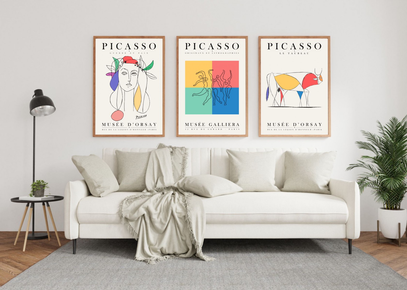 Pablo Picasso 3'lü Çerçevesiz Poster Duvar Tablosu 003