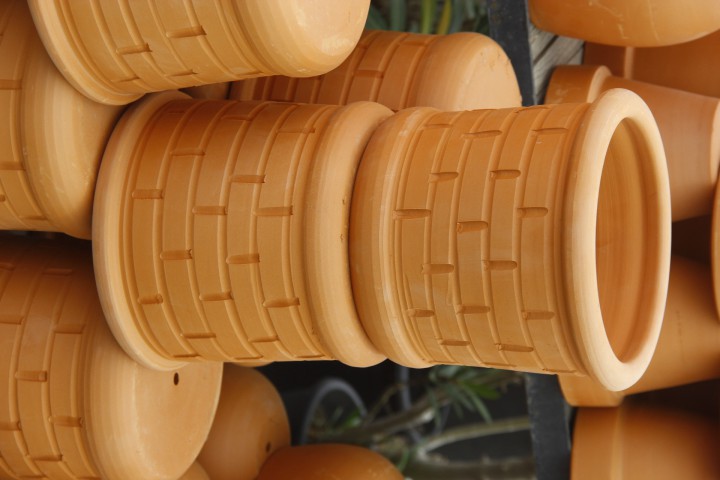 ANTİK SAKSI 2 ADET - EL YAPIMI DOĞAL ÇÖMLEK