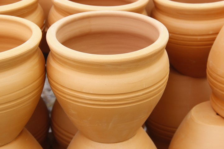 ANTİK SAKSI 3 ADET - EL YAPIMI DOĞAL ÇÖMLEK