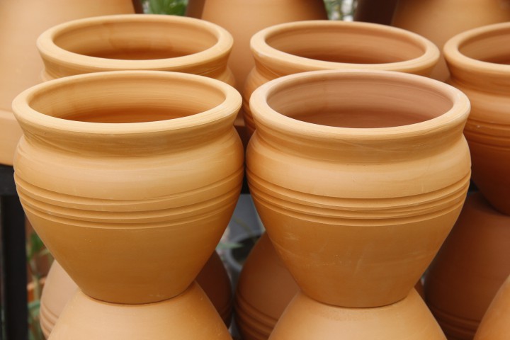 ANTİK SAKSI 3 ADET - EL YAPIMI DOĞAL ÇÖMLEK