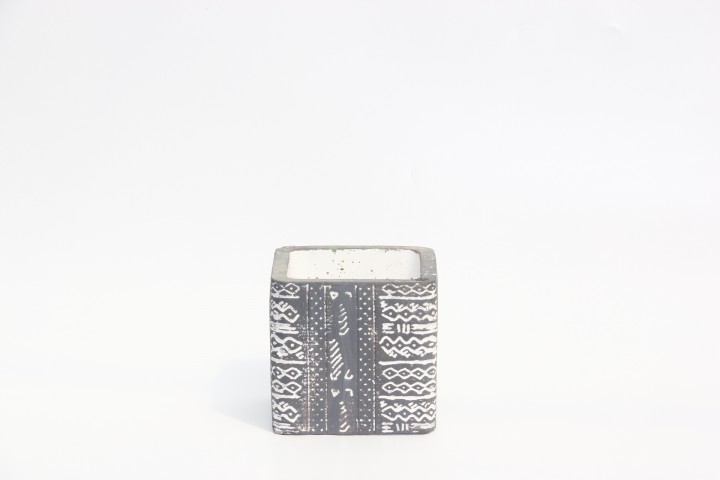 KAKTÜS SAKSISI - EL YAPIMI ARKAİK GRİ RENK