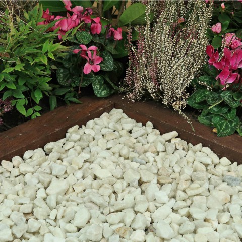 DOLOMİT TAŞI BEYAZ 1-2 cm 20 KG DOĞAL DEKORASYON TAŞI