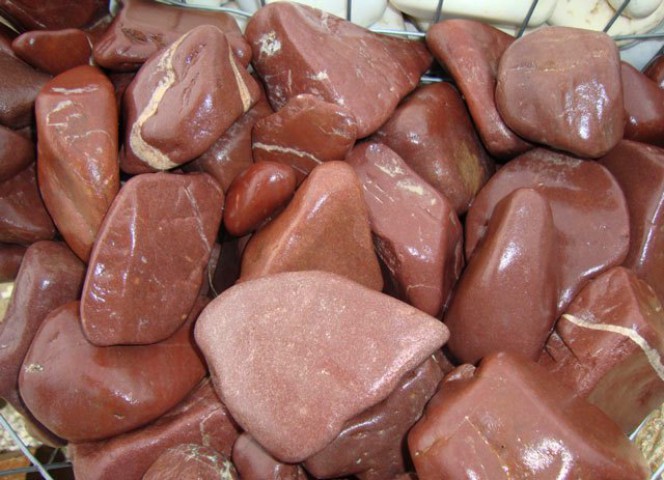 DOLOMİT TAŞI BORDO 4-6 cm 10 KG DOĞAL DEKORASYON TAŞI