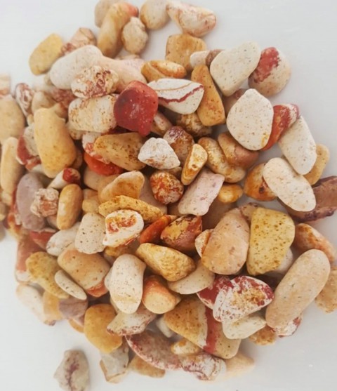 DOLOMİT TAŞI SARI ÇİZGİLİ 4-6 cm 20 KG DOĞAL DEKORASYON TAŞI