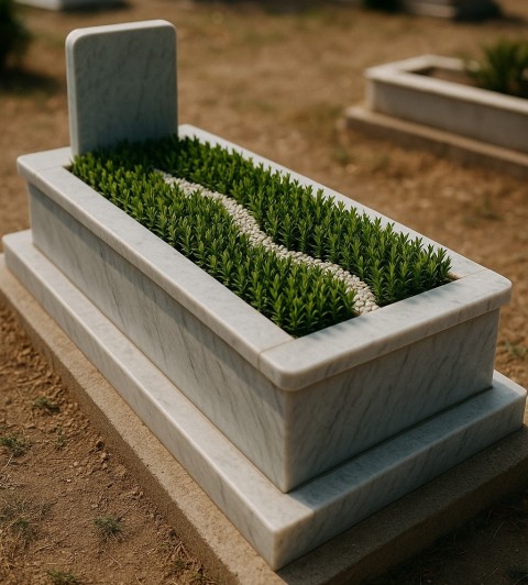 MEZAR - KABİR BİTKİ SETİ - 10 ADET YEŞİL SÜTUN TAFLAN GREENSPİRE 25-30 CM