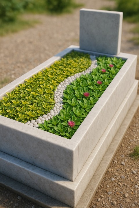 MEZAR - KABİR BİTKİ SETİ - 60 ADET 2 ÇEŞİT KALICI BİTKİ (Sarı Gold Taflan-Kırmızı Buz Çiçeği)