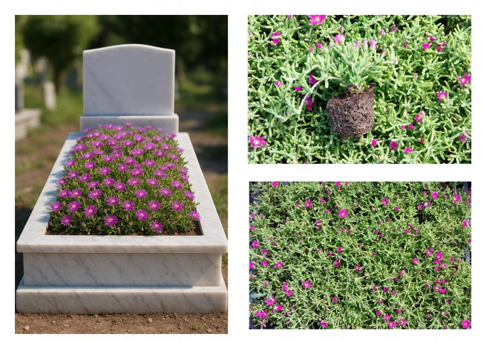 MEZAR - KABİR ÇİÇEKLİ BİTKİ SETİ - 90 ADET YER ÖRTÜCÜ BİTKİ (Acem Halısı)