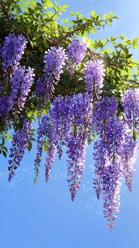 MOR SALKIM 'Wisteria Sinensis' / 100-120 CM SARILICI ÇİÇEKLİ BİTKİ