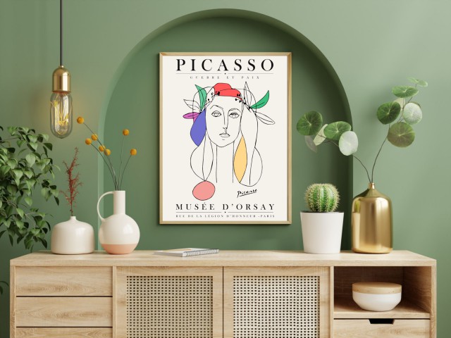 Pablo Picasso Çerçevesiz Poster Duvar Tablosu DNM6 30 x 40