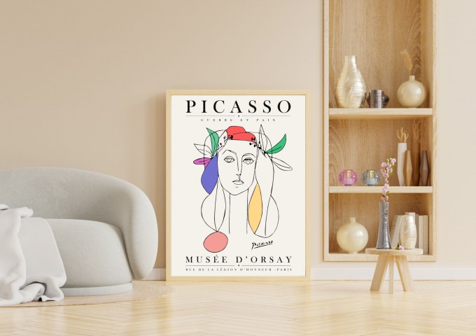 Pablo Picasso Çerçevesiz Poster Duvar Tablosu DNM6 30 x 40