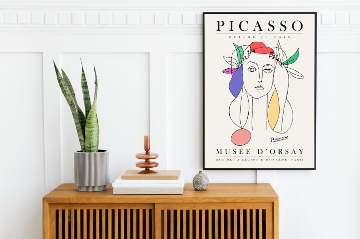 Pablo Picasso Çerçevesiz Poster Duvar Tablosu DNM6 30 x 40