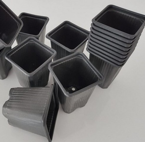 THERMOFORM KARE VAKUM SAKSI 200 ADET - ÜRETİM SAKSISI 9 CM