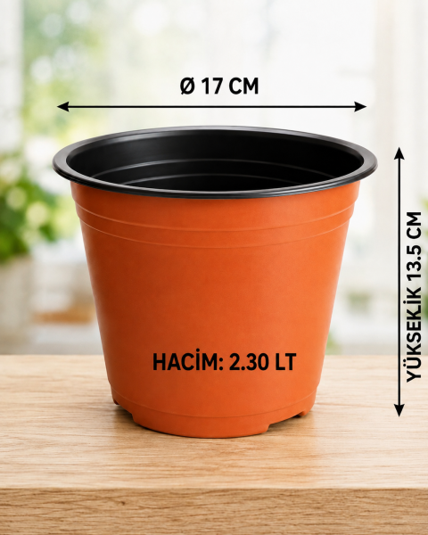 ÜRETİM SAKSISI 500 ADET / 14x11 CM VAKUM PLASTİK SAKSI