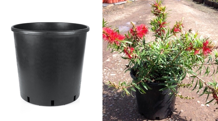 SİYAH ÜRETİM SAKSISI 20 ADET - 15 LT 31 CM