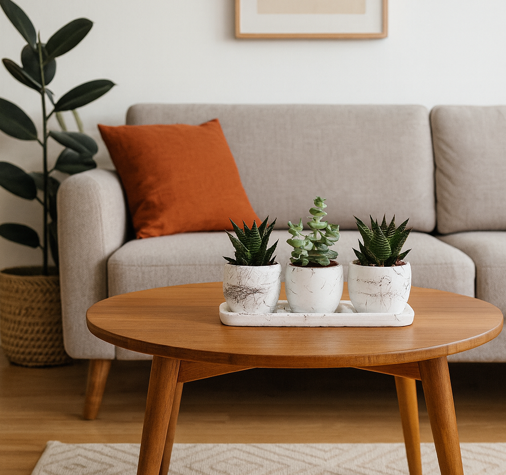 TRIO WHITE SUKULENT SETİ - Haworthia, Crassula Perforata TRIO WHITE SUKULENT SETİ - Haworthia, Crassula Perforata