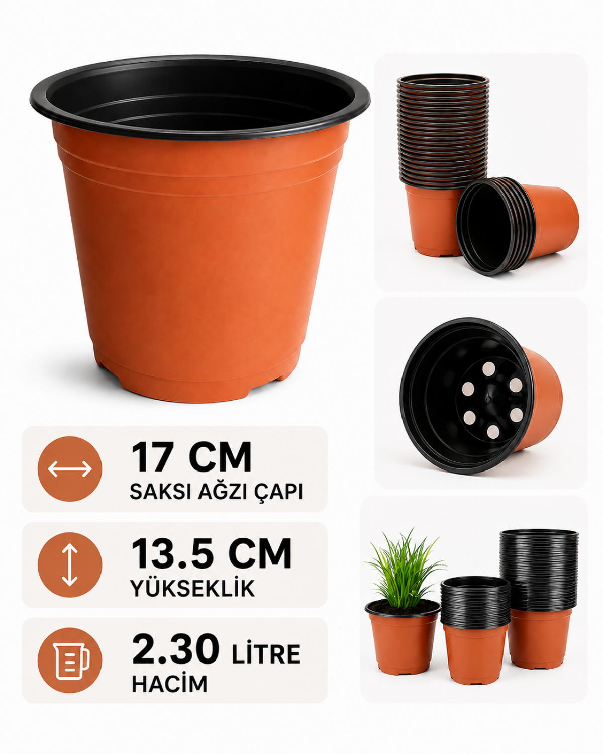ÜRETİM SAKSISI 500 ADET / 14x11 CM VAKUM PLASTİK SAKSI ÜRETİM SAKSISI 500 ADET / 14x11 CM VAKUM PLASTİK SAKSI